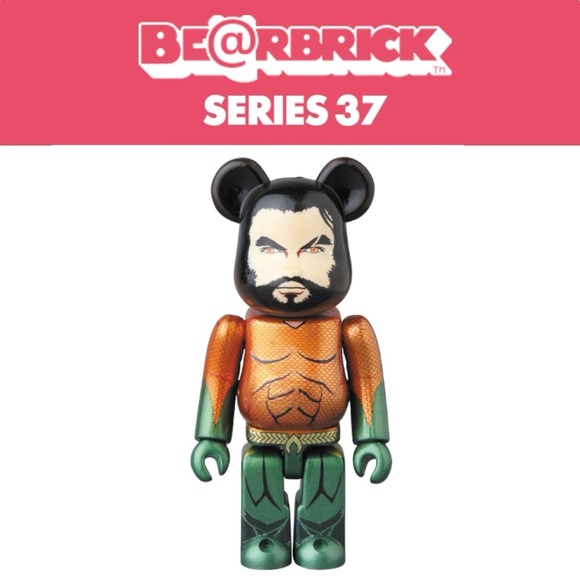 PRE-OWNED 100% BEARBRICK SERIES 37 AQUAMAN - PLS READ! - Picture 1 of 2